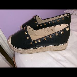 Black studded shoe